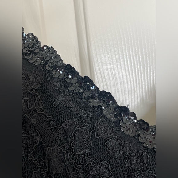 Vintage Masquerade Black Lace Satin Mini Dress Bow Detail 80s Cocktail Party | 9 - Picture 4 of 13
